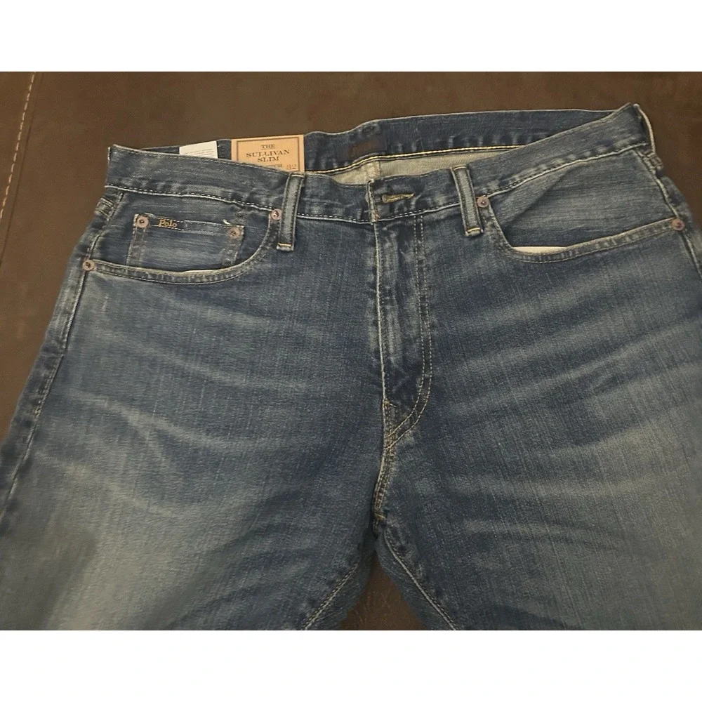 Polo Ralph Lauren Sullivan Slim Jeans Mens 34X32  Blue Stretch Denim